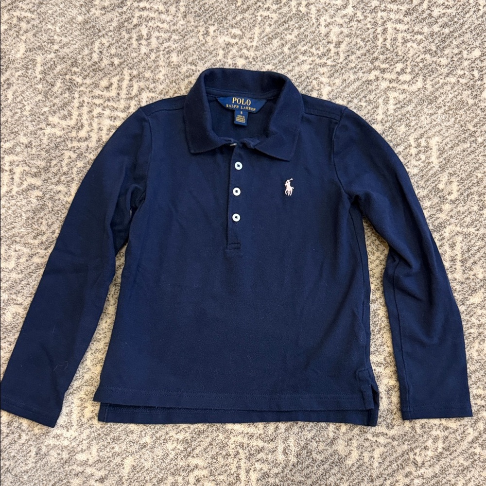 Polo by Ralph Lauren Kids Blue Long Sleeve Polo